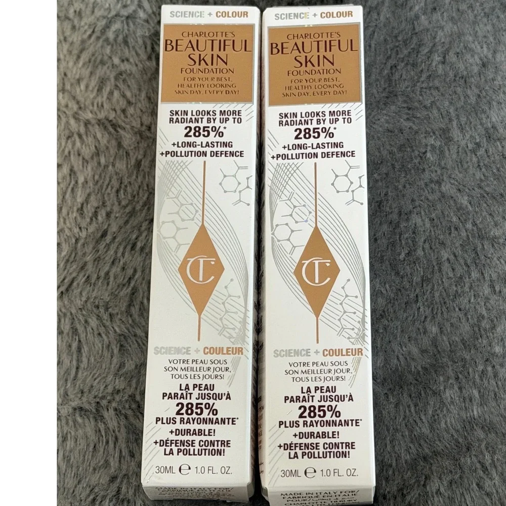 Charlotte Tilbury Beautiful Skin Foundation 17 Neutral 30ml Lot of 2 NIB